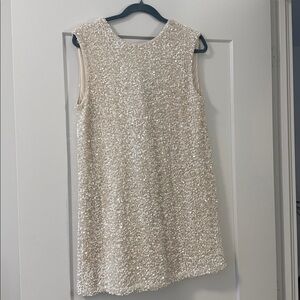 H&M Cream Sequin Mini Dress